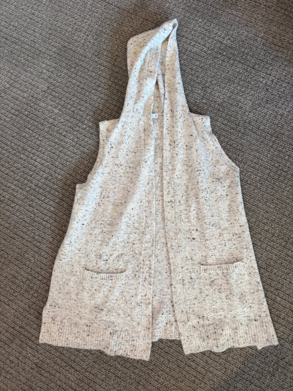Peyton Primrose Cream Hooded Sweater Vest - 1X